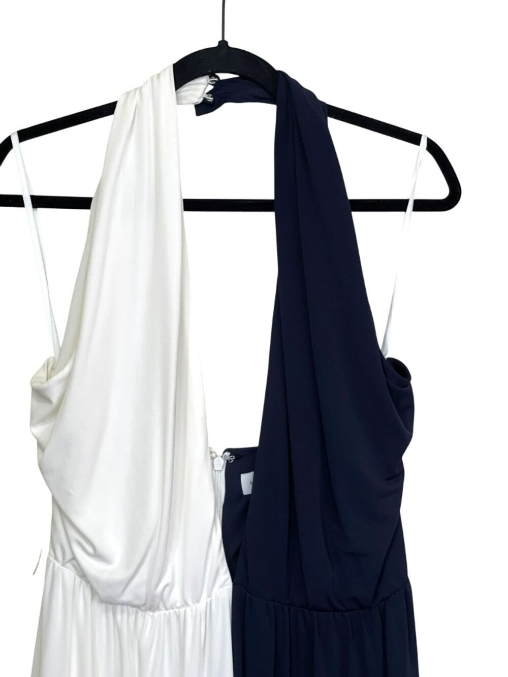 Halston $452 Sondra Halter Cross Neck Midi Slinky Dress NWT Size 8 - Picture 4 of 6